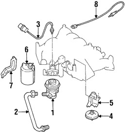 Foto de Manguera de retroalimentacin de presin EGR Original para Nissan Pathfinder 1998 1999 2000 2001 2002 Marca NISSAN Nmero de Parte 147251W600