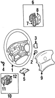 Foto de Timon / Volante / Manubrio Original para Nissan Pathfinder 1999 2000 Infiniti QX4 1999 2000 Marca NISSAN Nmero de Parte 484302W400