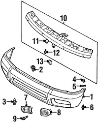 Foto de Soporte de la placa Original para Nissan Pathfinder 1999 2000 2001 2002 2003 2004 Marca NISSAN N�mero de Parte 962122W100