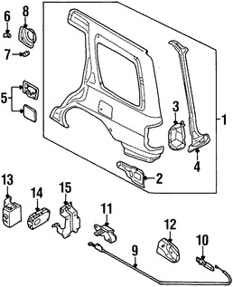 Foto de Espaciador de Parachoque Original para Nissan Pathfinder 1999 2000 2001 2002 2003 2004 Marca NISSAN N�mero de Parte 852262W100