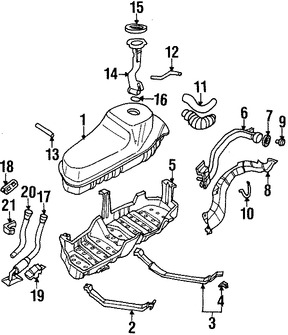 Foto de Lnea de Combustible Original para Infiniti QX4 1998 1999 2000 Nissan Pathfinder 1998 1999 2000 Marca NISSAN Nmero de Parte 172721W710