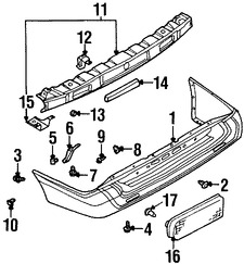 Foto de Absorbedor de impacto de gomaespuma del parachoque Original para Nissan Pathfinder Infiniti QX4 Marca NISSAN Nmero de Parte 850902W100
