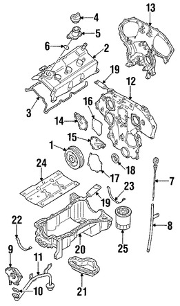 Foto de Empacadura de manguera de Llenado de Aceite Original para Infiniti QX4 2001 2002 2003 Nissan Pathfinder 2000 2001 2004 Marca NISSAN N�mero de Parte 13276AH100