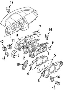 Foto de Interruptor Dimmer del tablero de instrumentos Original para Nissan Murano 2003 2004 2005 2006 2007 Marca NISSAN Nmero de Parte 25980CA000