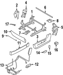 Foto de Interruptor Asiento Elctrico Original para Nissan Murano Nissan Maxima Nissan Pathfinder Infiniti QX4 Marca NISSAN Nmero de Parte 870662Y020