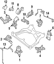 Foto de Montura del motor Original para Nissan Murano Nissan Quest Nissan Pathfinder Infiniti Marca NISSAN Nmero de Parte 112201AA0A