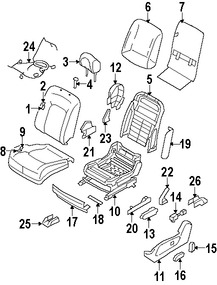 Foto de Interruptor Asiento Elctrico Original para Nissan Murano Nissan Altima Nissan Pathfinder Nissan  Nissan Titan Infiniti Marca NISSAN Nmero de Parte 870661AB0A