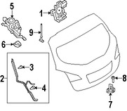 Foto de Motor Accionadro de Cerradura del Baul Original para Nissan Murano Nissan Rogue   Infiniti FX35 Infiniti Marca NISSAN Nmero de Parte 905001CA1B