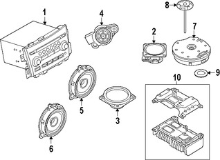 Foto de Altavoz Original para Infiniti Q50 Nissan Murano Nissan Leaf Marca NISSAN Nmero de Parte 281E13NF0A