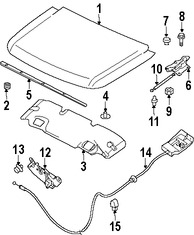 Foto de Aislamiento del capo Original para Nissan Titan Marca NISSAN Nmero de Parte 65840ZH30A