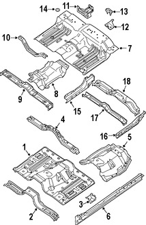 Foto de Travesano Plataforma de Piso Original para Nissan Titan Marca NISSAN Nmero de Parte 745407S230