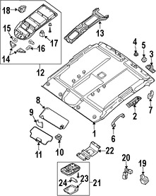 Foto de Parasol / Visera Original para Nissan Titan 2008 Nissan Armada 2008 Infiniti QX56 2008 2009 2010 Marca NISSAN Nmero de Parte 96400ZR10A