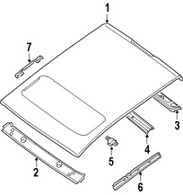 Foto de Panel de Techo Original para Nissan Titan Marca NISSAN N�mero de Parte 73100ZH035