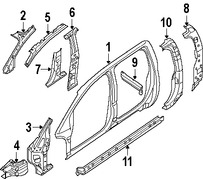 Foto de Pilar B de Carroceria Original para Nissan Titan Marca NISSAN Nmero de Parte G6530ZT0MA