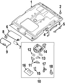 Foto de Luz de mapa Original para Nissan Titan 2008 Marca NISSAN N�mero de Parte 26430ZR12A