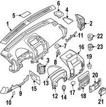 Foto de Cobertura Panel de Instrumentos Original para Nissan Titan 2008 2009 2010 2011 2012 2013 Marca NISSAN Nmero de Parte 68104ZR05B