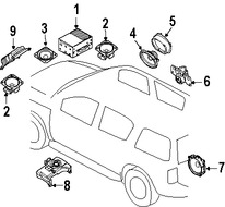 Foto de Altavoz Original para Nissan Titan Nissan Frontier Nissan Xterra Nissan Sentra Marca NISSAN Nmero de Parte 28152ET200