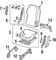 Foto de Panel lateral de Asiento Original para Nissan Titan Marca NISSAN Nmero de Parte 87456ZR00B