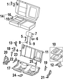 Foto de Respaldo de Asiento Original para Nissan Titan 2011 2012 2008 Marca NISSAN N�mero de Parte 88620ZR00A