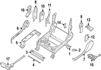 Foto de Cubierta de Riel de Asiento Original para Nissan Titan Nissan Armada Infiniti QX56 Marca NISSAN Nmero de Parte 87447ZQ00A