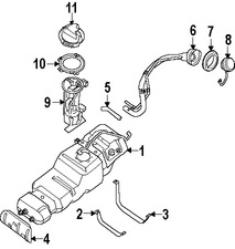 Foto de Soporte Tanque de Combustible Original para Infiniti QX56 Nissan Titan Nissan Armada Nissan Marca NISSAN Nmero de Parte 174077S000