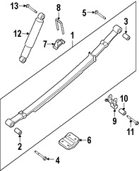 Foto de Mordaza de Hoja de Muelle Original para Nissan Titan Marca NISSAN N�mero de Parte 55220ZR00B