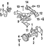 Foto de Carcasa del termostato del refrigerante del motor Original para Infiniti Nissan Marca NISSAN Nmero de Parte 13049AR000