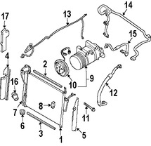 Foto de Sensor de Presin de Refrigerante Aire Acondicionado Original para Infiniti QX56 Nissan Armada Nissan  Nissan Titan Marca NISSAN Nmero de Parte 92136ZT00A