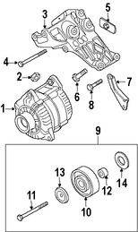 Foto de Tornillo del Alternador Original para Nissan Infiniti Marca NISSAN Nmero de Parte 081B70021A