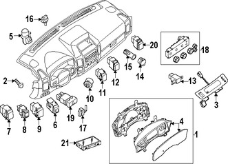 Foto de Interruptor de Luz de Emergencia Original para Nissan Armada Nissan  Nissan Titan Marca NISSAN Nmero de Parte 252909FD0A