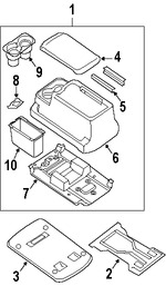 Foto de Cerrojo de Consola Central Original para Nissan Armada Nissan  Infiniti QX56 Marca NISSAN Nmero de Parte 969577S000