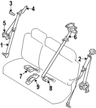 Foto de Receptaculo del Cinturon de Seguridad Original para Nissan Armada Infiniti QX56 Marca NISSAN Nmero de Parte 89842ZQ08B