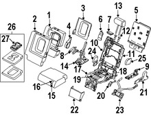 Foto de Panel posterior de Asiento Original para Infiniti QX56 Nissan Armada Nissan Marca NISSAN Nmero de Parte 886497S000