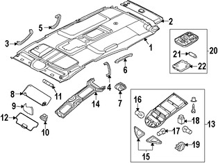 Foto de Luz de mapa Original para Nissan Armada 2008 Marca NISSAN N�mero de Parte 26430ZQ10A