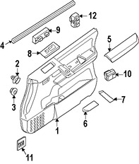 Foto de Bisel de Switch de Vidrio Electrico Original para Nissan Armada Infiniti QX56 Marca NISSAN Nmero de Parte 80960ZQ00B