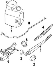 Foto de Motor Limpiaparabrisas Vidrio Trasero Original para Infiniti QX56 Nissan Armada Nissan Marca NISSAN Nmero de Parte 287107S000