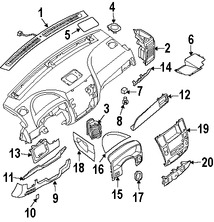 Foto de Cobertor de Altavoz Original para Nissan Armada Infiniti QX56 Marca NISSAN Nmero de Parte 281989GA0B