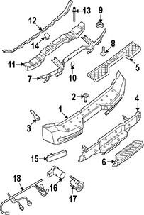 Foto de Cubierta del parachoques Original para Nissan Armada Marca NISSAN N�mero de Parte 85022ZQ00A