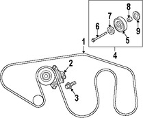 Foto de Conjunto Tensor de Correa Original para Nissan Frontier Nissan Pathfinder Nissan  Nissan Xterra Marca NISSAN N�mero de Parte 11925EA20B