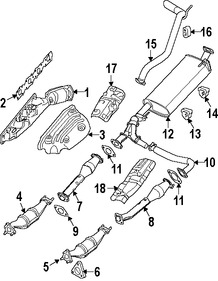 Foto de Sujetador Sistema de Escape Original para Nissan Frontier Marca NISSAN Nmero de Parte 20651EA010