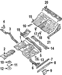 Foto de Bandeja de Piso Original para Nissan Frontier Nissan Xterra Nissan Pathfinder Marca NISSAN Nmero de Parte G4312ZS2MA