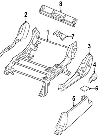Foto de Cubierta de Riel de Asiento Original para Nissan Frontier Nissan Pathfinder Nissan Xterra Marca NISSAN Nmero de Parte 87380EA002