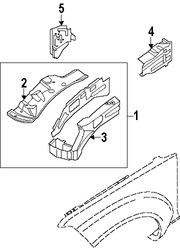 Foto de Conjunto de proteccion del guardafangos Original para Nissan Pathfinder Nissan Xterra Nissan Frontier Marca NISSAN Nmero de Parte F4100ZS0MB