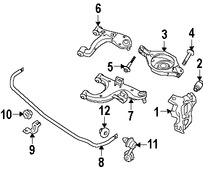 Foto de Tornillo de Brazo de Control de Suspension Original para Nissan Pathfinder Nissan Armada Nissan  Infiniti QX56 Marca NISSAN Nmero de Parte 550807S010