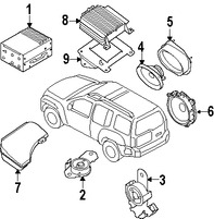 Foto de Altavoz Original para Nissan Xterra Nissan Sentra Nissan Frontier Marca NISSAN Nmero de Parte 28157EC000