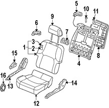 Foto de Respaldo de Asiento Original para Nissan Xterra 2006 2007 2008 Nissan Frontier 2006 2007 2008 Marca NISSAN Nmero de Parte 87620ZP46A