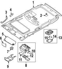 Foto de Luz de mapa Original para Nissan Xterra Nissan Frontier Marca NISSAN N�mero de Parte 26430EA102