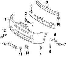 Foto de Soporte de la placa Original para Nissan Cube 2009 2010 2011 2012 2013 2014 Marca NISSAN N�mero de Parte 962101FC0A