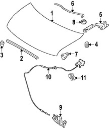 Foto de Cable Abre Capo Original para Nissan Cube 2009 2010 2011 2012 2013 2014 Marca NISSAN Nmero de Parte 656211FC0B