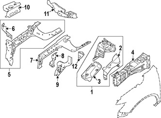 Foto de Conjunto de proteccion del guardafangos Original para Nissan Rogue 2014 2015 2016 2017 Marca NISSAN Nmero de Parte F41214BAMA